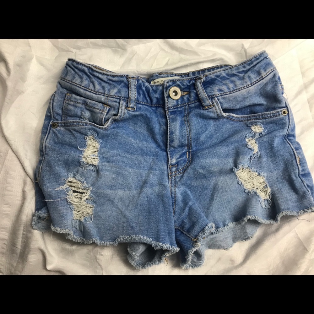 Girls play lot of 2 pcs. INDIGO capri ZARA Jeans 8 - Picture 8 of 14